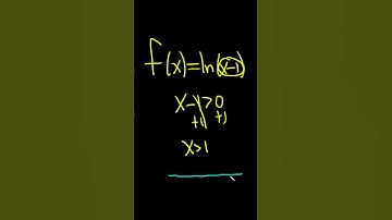 Domain of f(x) = ln(x - 1) #shorts
