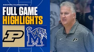 No. 1 Purdue Boilermakers Vs Memphis Tigers Full Game Highlights Cbs Sports College Basketball