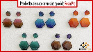 Pendientes de madera y resina epoxi de Resin Pro