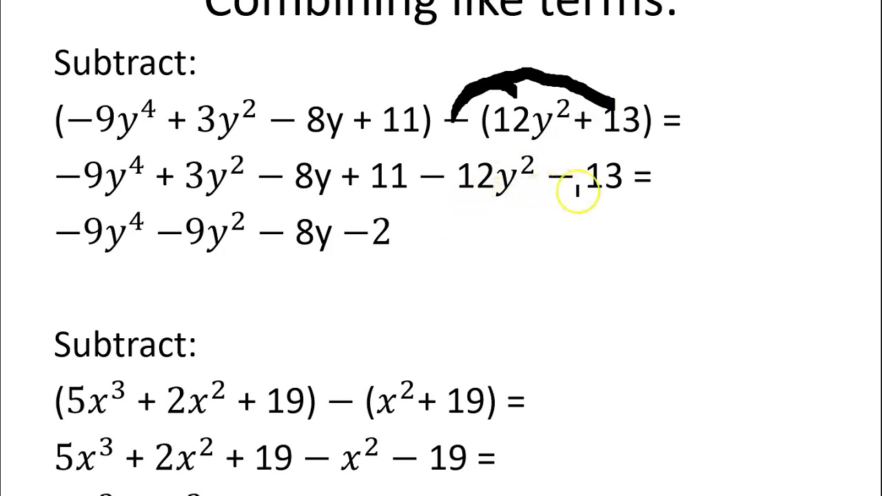 adding-and-subtracting-polynomials-youtube