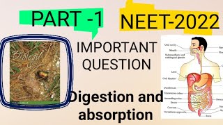 Important questions | Digestion and absorption | NEET-2022