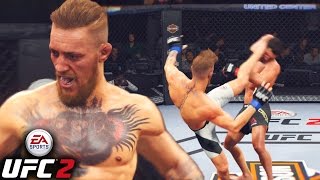 Conor McGregor Is A CHEAT CODE! 3 INSANE Head Kick TKO Finishes! EA Sports UFC 2 Online Gameplay