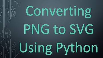 Converting PNG to SVG Using Python