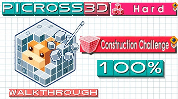 Hard Picross: Construction Challenge | Picross 3D (DS) 100% Walkthrough
