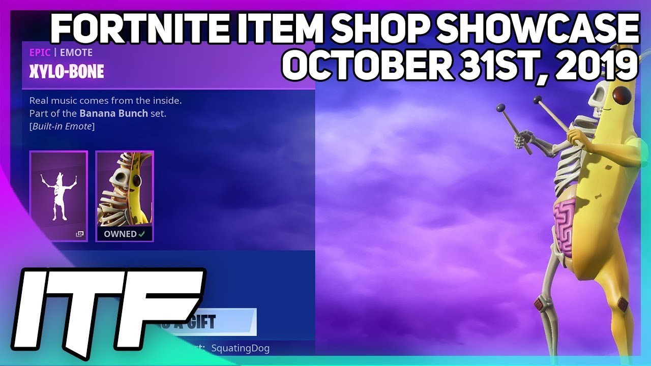 Fortnite Item Shop *NEW* PEELY BONE SKIN + EMOTE! [October 31st, 2019] (Fortnite Battle Royale)