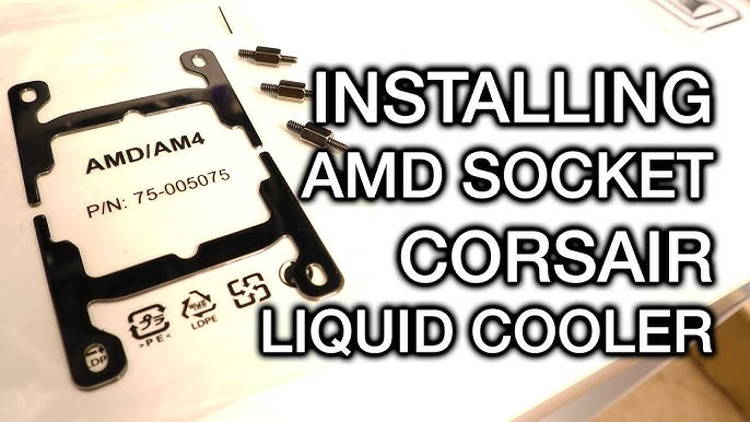 How To Install a CORSAIR Hydro Series Cooler on AMD socket AM4 (H60 &  H110i) 