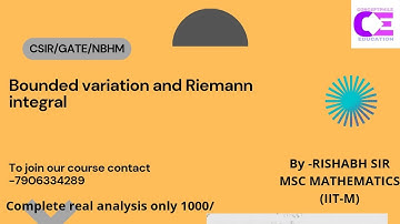 BOUNDED VARIATION PART -1 || CSIR NET || GATE || NBHM