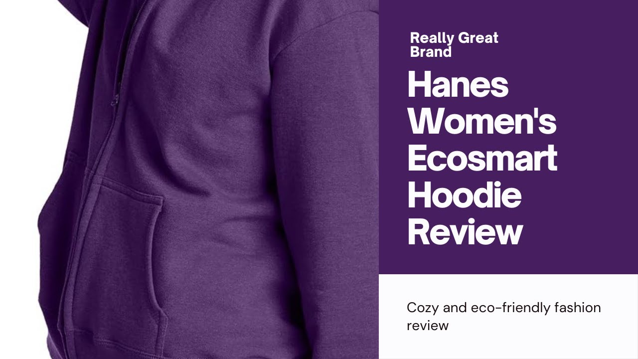 Hanes Womens Hoodie, Ecosmart Fleece Full-zip Hoodie Review - YouTube