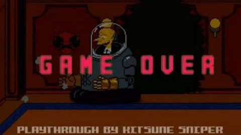 The Simpsons Arcade Game: Game Over Screen