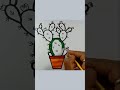 Easy cactus  drawing cactus drawing easy youtubeshorts viral