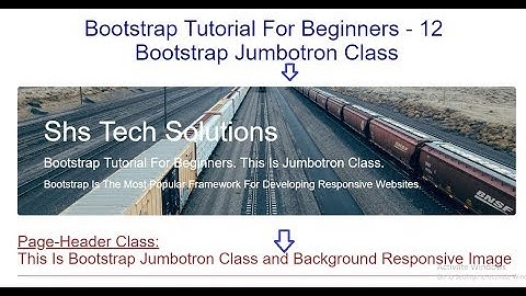 Bootstrap Tutorial For Beginners - 12 | Bootstrap Jumbotron Class | Bootstrap Page-Header Class