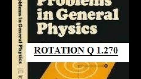 SOLUTION OF IRODOV GOOD PROBLEM OF ROTATION Q. 1.270 By RKH Sir(B.TECH IIT D) AUTHOR OF IRODOV SOL.