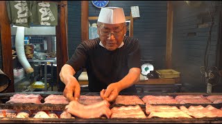 Лучшая мастер-коллекция угря на гриле - японская уличная еда