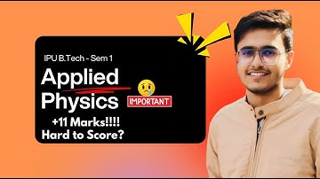 IPU B Tech Applied Physics | Sem 1 Most Imp  Topics