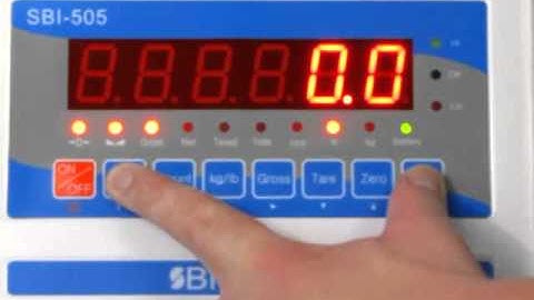 SBI-505 Indicator Operating Instructions