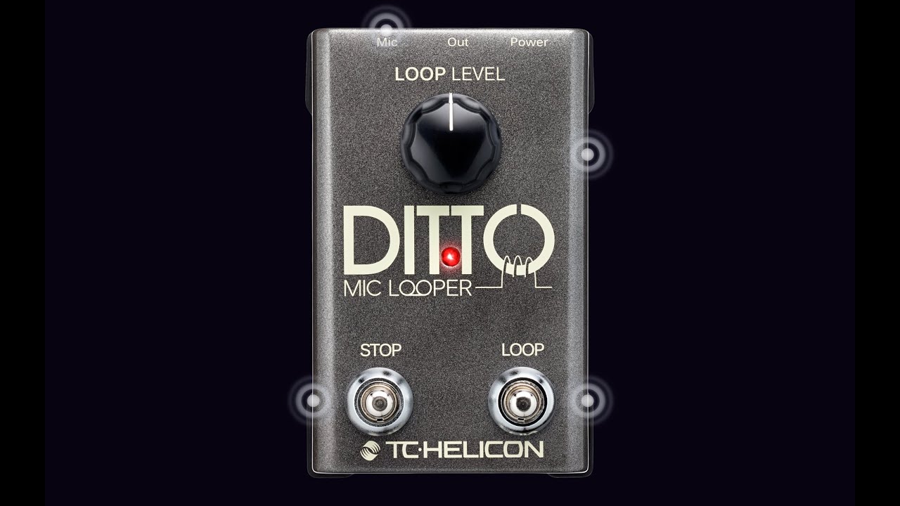 TC Helicon Ditto Mic Looper Pedal for Vocals with CAD Audio Pop Screen Filter 