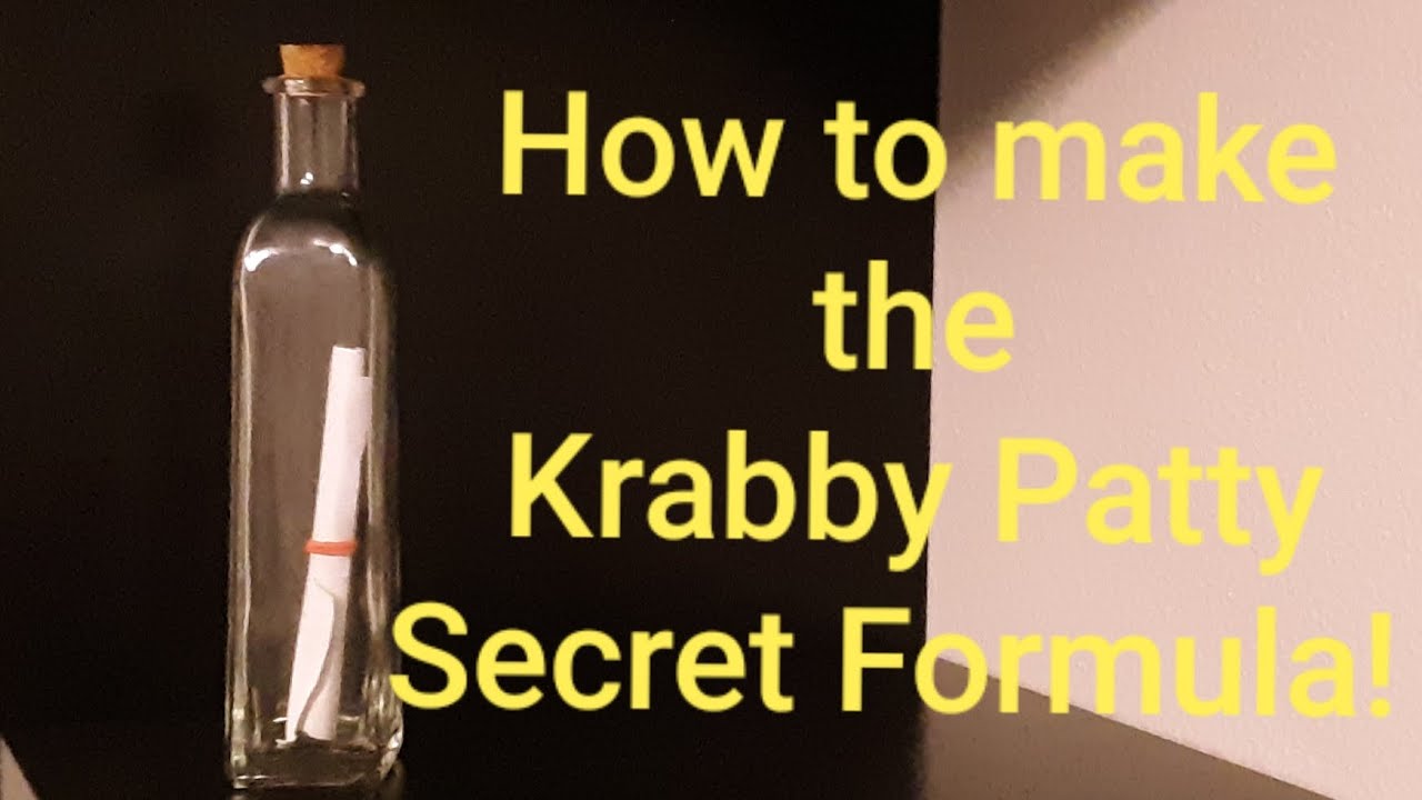Krabby Patty Recipe Bottle