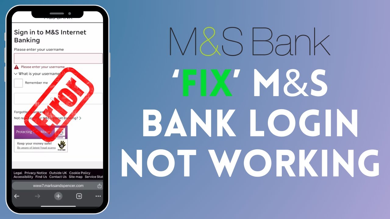 How to Fix M&S Bank Login Not Working 2024?