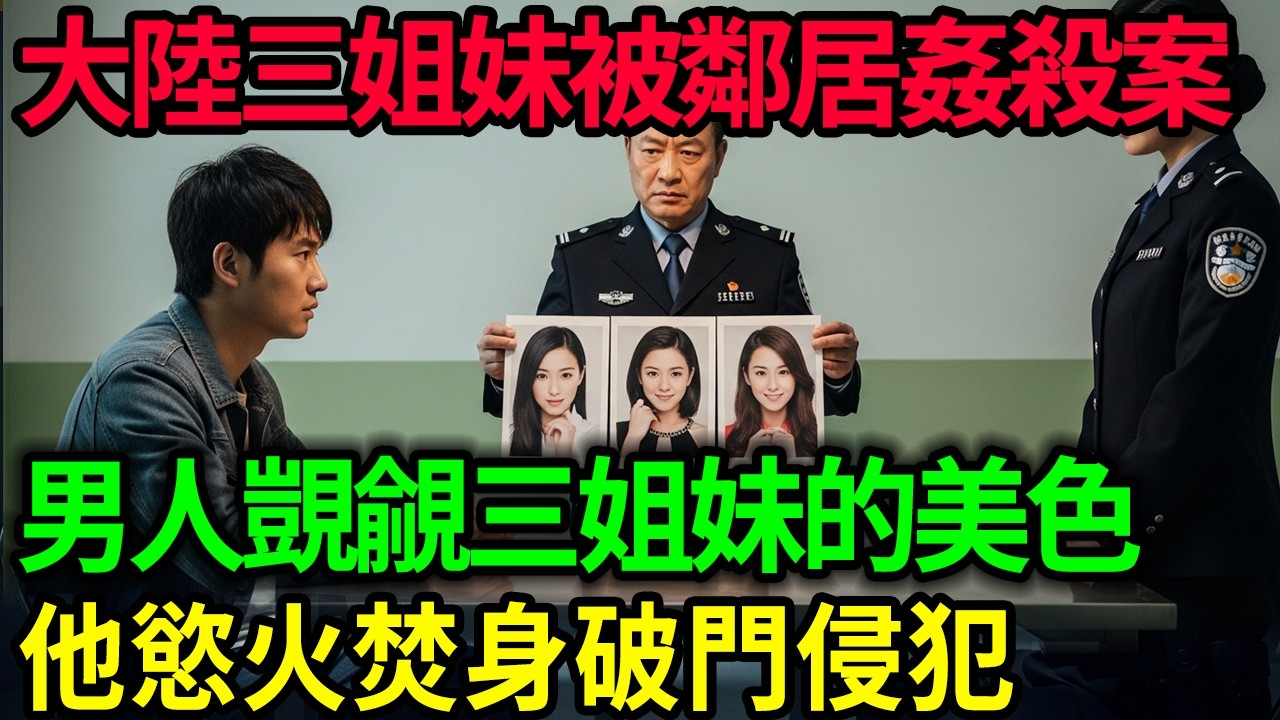 大陸三姐妹被鄰居姦殺案！ 覬覦三姐妹的美色，他慾火焚身破門侵犯！#大案紀實#呂鵬#呂鵬大案紀實#尚文