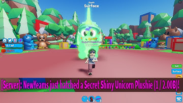 Hatched Shiny Unicorn Plushie 1/2B No Boost