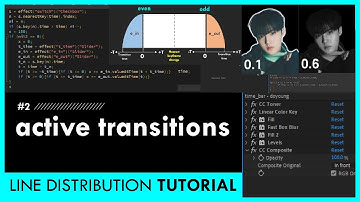 how I make active transitions and effects | line distribution tutorial 2