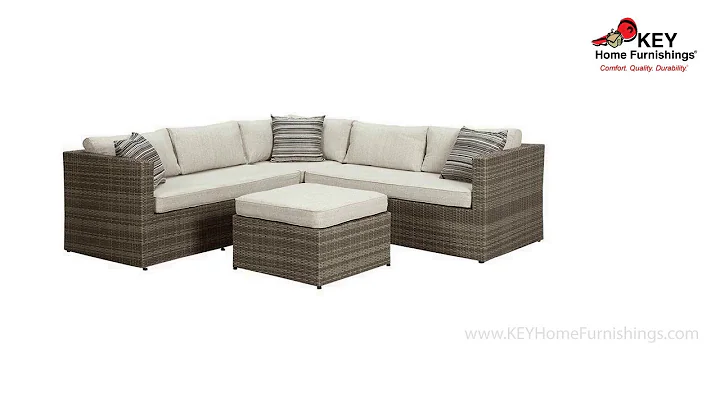 Ashley Peckham Park 4 Piece Outdoor Sectional Set ...