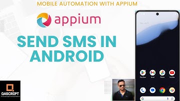 Appium Tutorial - Part 17 | Mobile Automation  | Send SMS Message | Android Emulator |