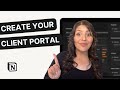Create a client portal in notion  free template