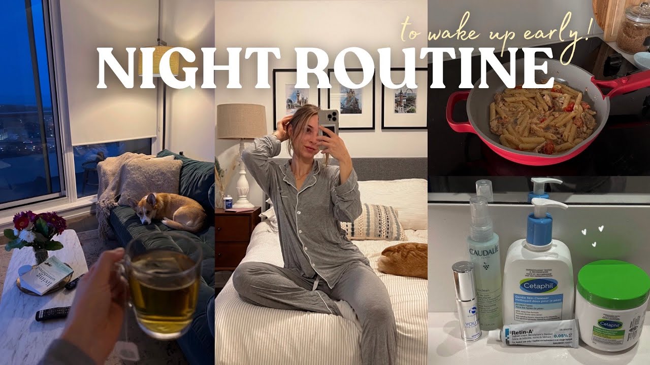 MY NIGHT ROUTINE TO WAKE UP EARLY  healthy habits  relaxation