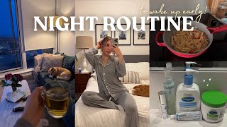 MY NIGHT ROUTINE TO WAKE UP EARLY | healthy habits \& relaxation.