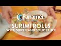 Panamei seafood  surimi rolls with sweet and sour sauce