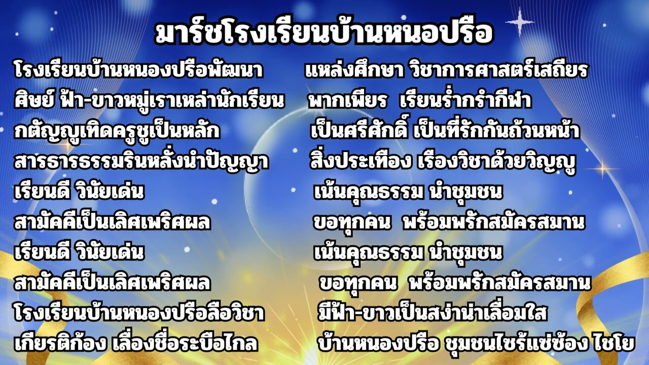 มาร์ชโรงเรียนบ้านหนองปรือ