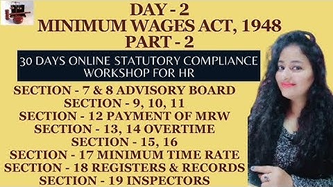 Minimum Wages Act, 1948 | Statutory Compliances #minimumwages #statutorycompliance #readytogetupdate