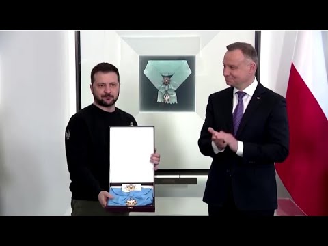 Ukraine's Zelenskiy awarded with Poland's highest order