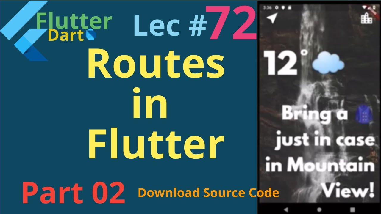 routes in flutter || Navigation Process || Lec#72 || part 02 - YouTube