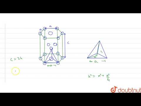 C represents the height of the HCP unit cell and a represents the edge length of the hexagonal