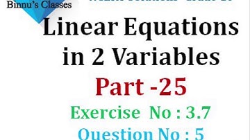 NCERT Solutions Class 10th Math - Linear Equations in two variables - Exercise 3.7 Part 25