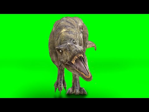 (4K) Velociraptor Running Across Screen Roar 1