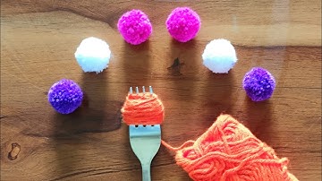 How to make a Pom Pom maker Tutorial video (Craft Basics - Yarn Pom Pom)