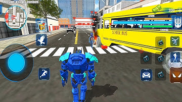 Rope Robot Car Transformers: City Robot Gangsters 2 - Android Gameplay