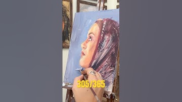 Day 305 painting a portrait everyday for a year #portraitfeed #oilpainting #art #paintingdemo