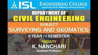 LECTURE 8 SURVEYING & GEOMATICS