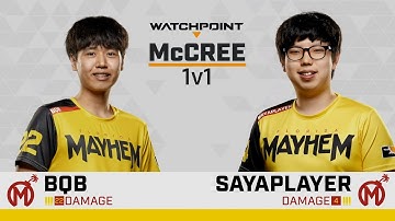 SAYAPLAYER vs BQB McCree 1v1 : OWL WatchPoint Preshow
