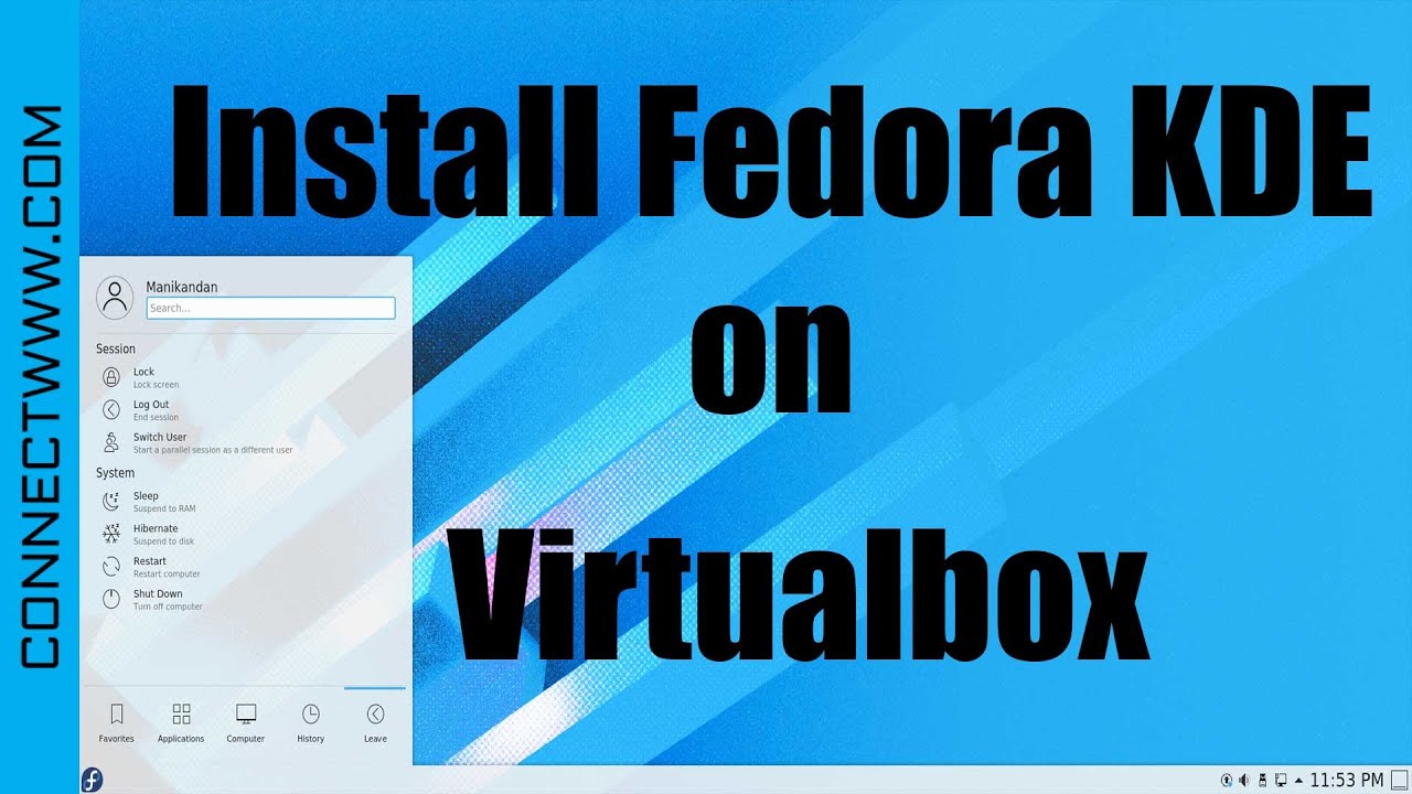 How to install Fedora KDE Spin on Virtualbox - YouTube