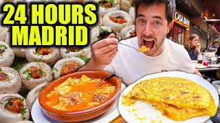 24 Hours of Spanish Food in Madrid 🇪🇸 STREET FOOD to SEAFOOD in Spain