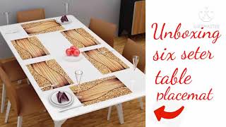 Unboxing six seter table placemat