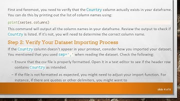 Resolving KeyError in Pandas: Why You Can