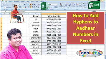 How to Add Hyphens to Aadhaar Numbers in Excel #exceltips #exceltricks #excel एक्सेल में हाइफ़न जोडे