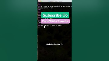 Is deze PYTHON-code een palindroomcontrole? #python #programmeren