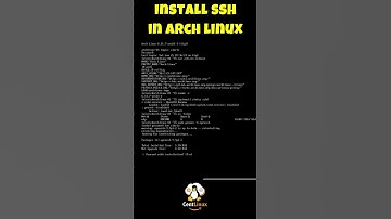 How to install SSH in Arch Linux